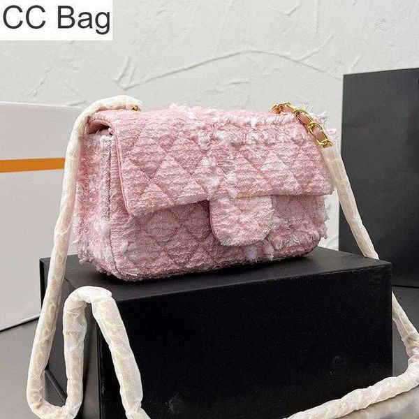 10A CC Bag Pink Tweed Classic Mini Flap Bags Borsa a tracolla trapuntata a catena Matelasse Outdoor Sacoche Luxury Designer Womens Cosmetic Case Purse Handbags