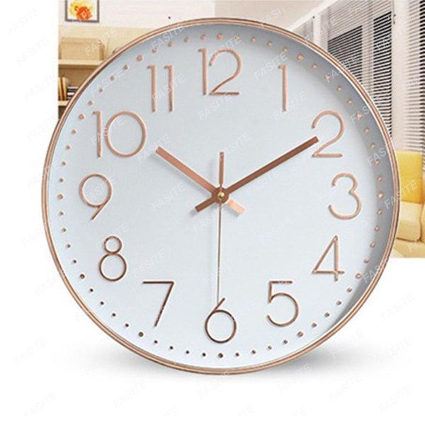 Relógios de parede Nordic Minimalism Classic Clock 30cm Stereo Scale Plastic Glass Mute Design moderno Hang Zegary Sala de estar Decoração para casa