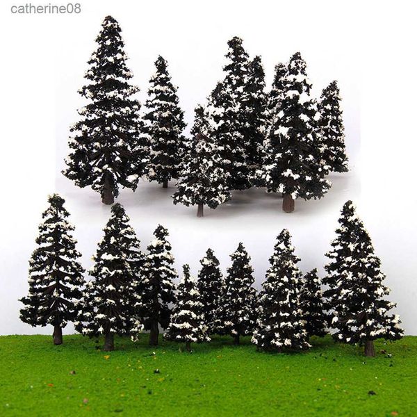 30 Stück Modellbaum Miniatur-Landschaft Modellbäume Park Landschaft Kiefer Kunststoffbaum für HO O N Z Maßstab Gebäudemodell Sandtisch L230711