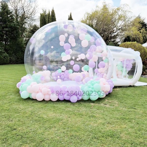 Spielzeugzelte 10 6 5ft Outdoor-Event Riesiges transparentes aufblasbares Blasenkuppelzelthaus 230711