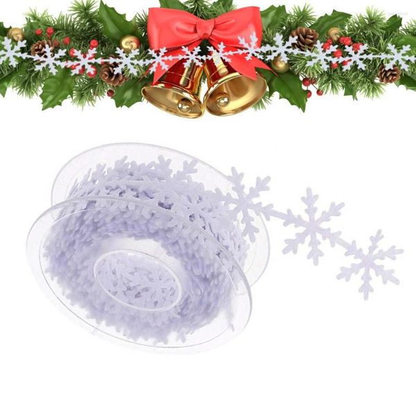 Decoração de festa fita de natal design de floco de neve decorações para projetos de artesanato embrulho de presente faça você mesmo
