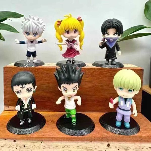 Figuras de brinquedo de ação Anime Hunter Hunter Figura Killua Zoldyck Kurapika Chrollo Lucilfer Feitan Potoo Shalnark Figura de ação