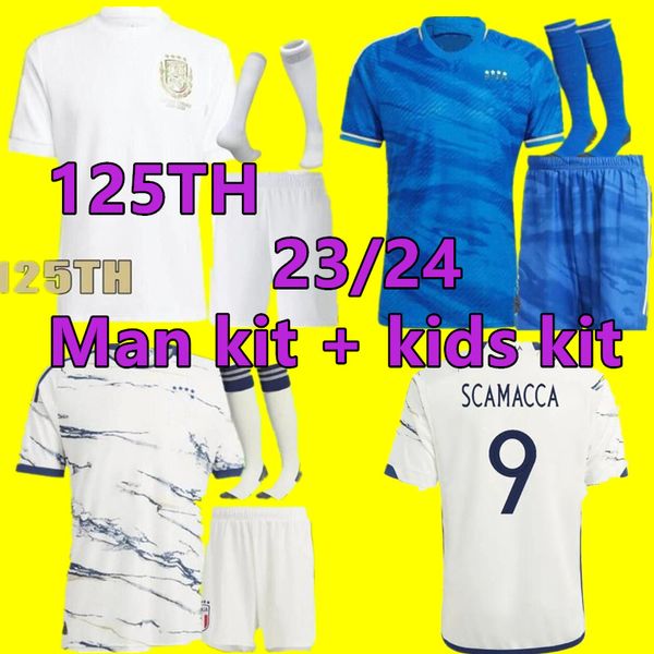 23 24 Italien 125. Jubiläum Fußballtrikots 2023 Fans Italia TOTTI CHIESA Fußballtrikots Sets 2024 RASPADORI RICCI LORENZO Männer Kinder Kit Uniform