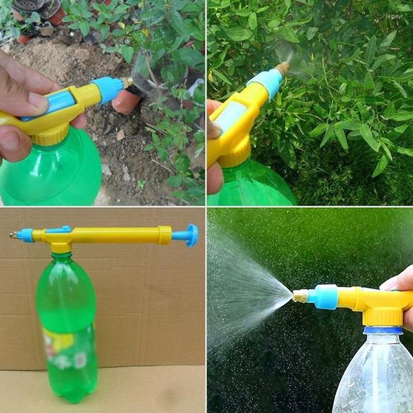 Attrezzature per l'irrigazione 1Pc Trolley Gun Mini Bottiglie d'acqua Spruzzatore in plastica Testa a spruzzo Giardino Bonsai Strumenti ad alta pressione