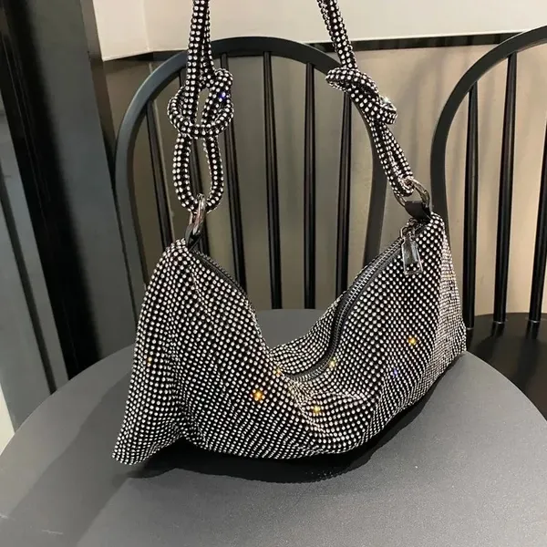 strass chique bolsas de noite festa de casamento novo designer de luxo vinho nó vermelho cristal lidar com bolsas de ombro qualidade