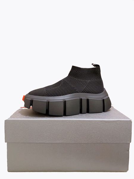 Piattaforma di marca di lusso Mens Dress Sock Sneakers Scarpe da passeggio Slip On Traspirante Altezza Crescente Taglia 38-46