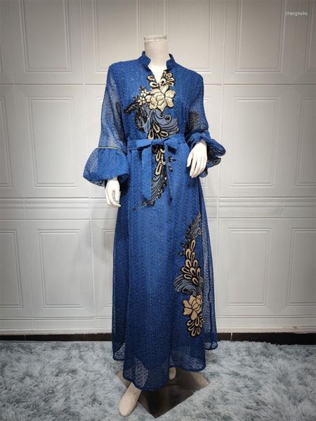 Ethnische Kleidung Abayas für Frauen Dubai Luxus Ramadan Muslim Mode Kleid Kaftan Marocain Hochzeit Party Anlässe Lange Kleider Djellaba
