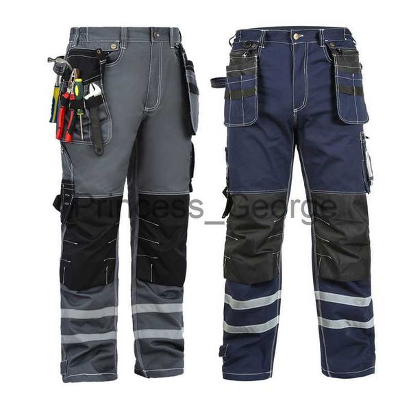 Outros Vestuário Homens Calças de Trabalho Multifuncionais Bolsos Wearresistance Workwear Calças Refletivas Trabalho Mecânico Reparação Calça Cargo Mens x0711