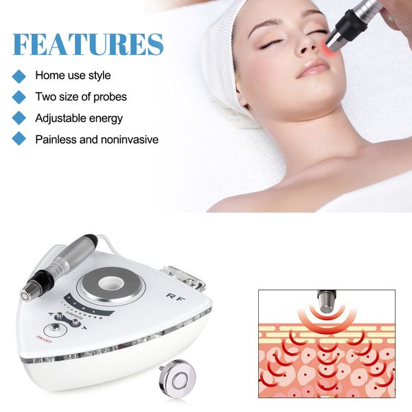 2 em 1 RF Face Lifitng Beauty Machine Salon Use Radio Frequency Hot Therapy Eye Care Skin Rejuvenescimento Device