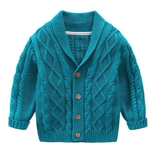 Familie Passende Outfits Kinder Winter Pullover Strickjacke Jungen Langarm V-ausschnitt Einfarbig Lässige Mode Pullover Für 1 10 jährige Kinder 230711