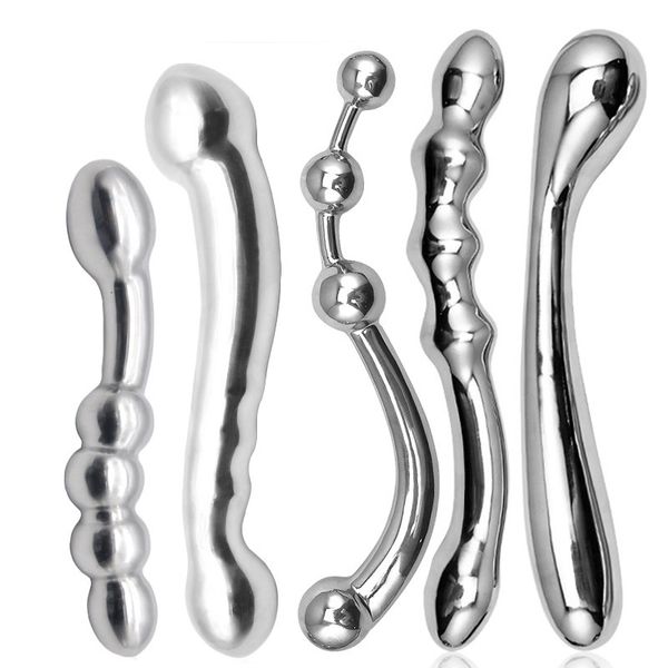 Giocattoli anali 304 Palline anali in acciaio inossidabile Grandi dildo Butt Plug G-spot Bacchetta stimolatore Massaggiatore prostatico Bastone Giocattoli adulti del sesso per uomo Donna 230710