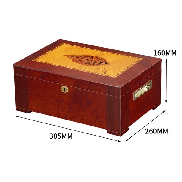 Scatola Humidor per sigari in legno di cedro di grande capacità con umidificatore Igrometro Portasigari per creatività Misura 100 sigari Drop Ship Gift Factory Outlet