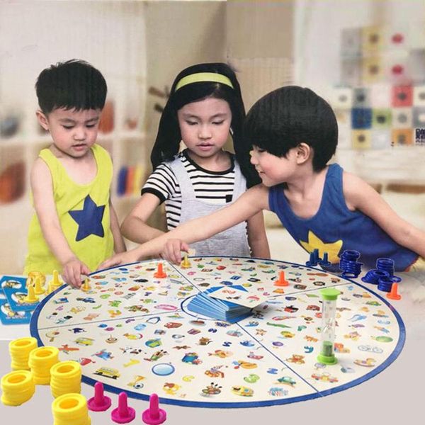 Brinquedos de inteligência Quebra-cabeça Montessori Crianças Detetives Olhando Gráfico Jogo de tabuleiro Plástico Treinamento cerebral Kit de educação Presentes de aprendizagem 230710