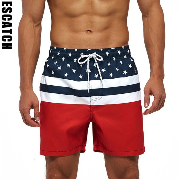 Herenshorts ESCATCH-collectie Zwembroek voor heren Herenmode Gymset Boardshorts voor heren Surfbroek Plus Herenmaat Afdrukken 230711