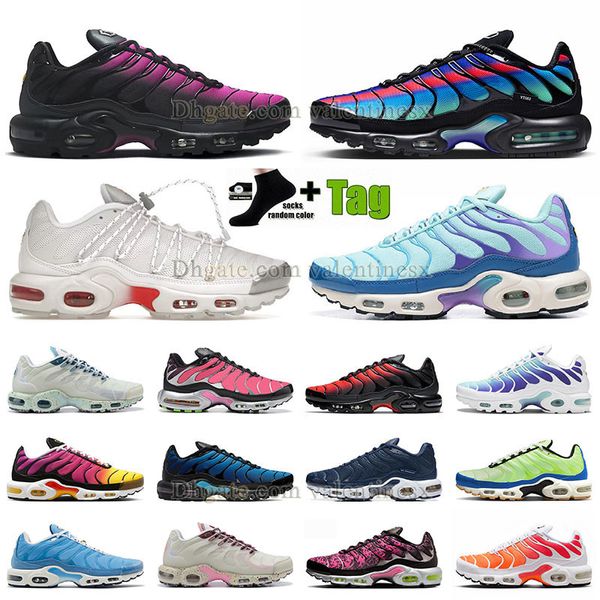 Unity fff tn plus scarpe da corsa mens trainer tns utility bianco oreange sunrise bleache aqua requin full black pink atlante terrascape mica verde menta scarpe da ginnastica dhgate