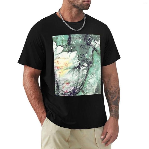 Regatas masculinas The Enchanted Forest.Abstract Watercolor Art T-Shirt Blusa Sports Fan T-shirts Plus Size Men Men Plain T-Shirt