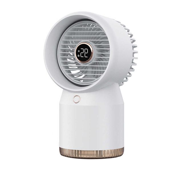 Ventiladores elétricos Câmeras Ventilador de nebulização de mesa portátil Silencioso 3600mAh Umidificador Mist Cooler Display Ventilador de circulação de ar Prower para quarto / escritório / sala de estar