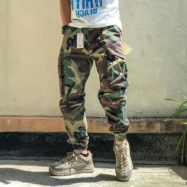 Мужские штаны Мода военный камуфлятический тактический груз американской уличной одежды повседневная брюки Harajuku Joggers мужчина камуфажа 230711