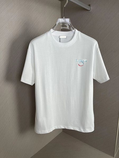 Camiseta masculina de manga curta algodão solta 2023 designer de verão nova tendência camiseta de meia manga camisa masculina roupa masculina