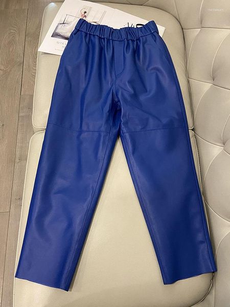 Pantaloni da donna Donne Casualmente Casualmente Libera della vita alta 2023 Corea invernale Guida in pelle Guida pantaloni streetwear