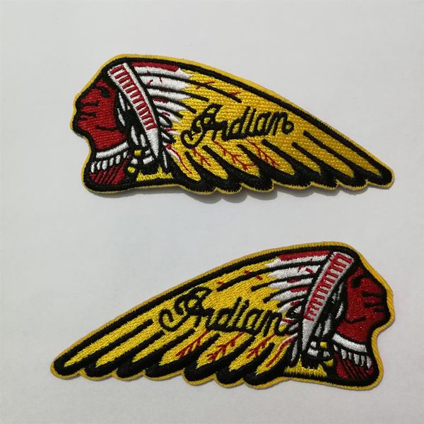 Patches personalizados para motociclistas indianos de ferro em emblemas de roupas Etiquetas Emblemas de roupas de apliques Colete Jaqueta Garment Jeans Shoe224v