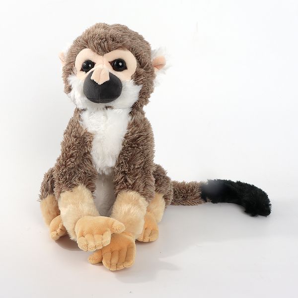 Bonecas de pelúcia 30 cm zoológico simulação macaco brinquedo macio bichos de pelúcia boneca presente de aniversário para crianças 230711