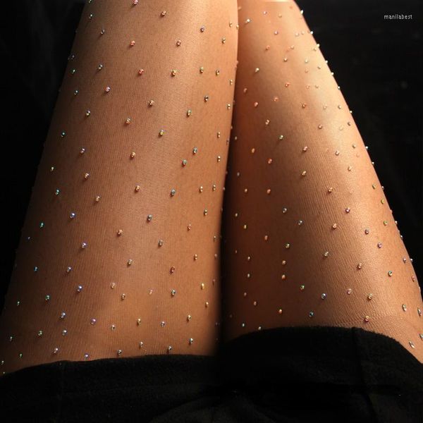 Женщины носки против крюкового провода произвольно вырезанные ультратонкие чулки с бриллиантовым горным цветом.