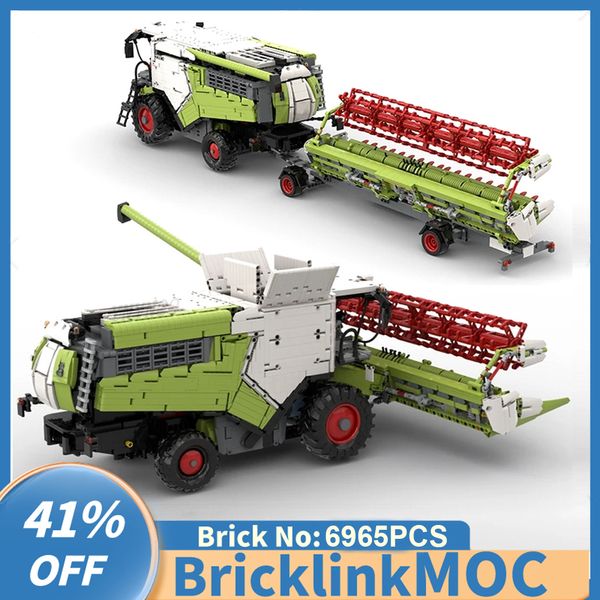 Blocs 6965PCS RC Claas Lexion 8900 Moissonneuse-batteuse et Cerio 930 En-tête idées créatives Enfants Jouet Technologie Cadeau MOC 71485 230710