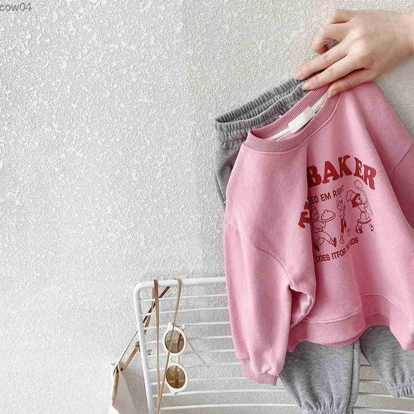 2-6 Alter Jungen Mädchen Kinder Mode Kleidung Neue Stil Sweatshirts Oansatz Pullover Hemd Lässige Hoodies Langarm Tops Kinder Pullover L230625