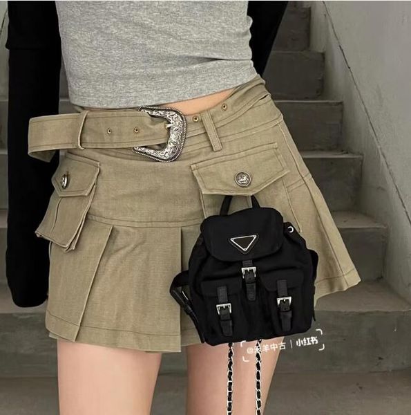 Mochila de náilon mini bolsa P de grife de luxo à prova d'água para mulheres fofas personalidade colocação mochila escolar de alta qualidade