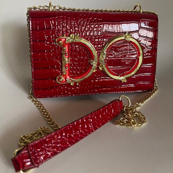 Designer-Taschen Umhängetasche Sici Fashion Umhängetasche für Damen Krokodilmuster Rote Sling-Geldbörse Tragbare Clutch