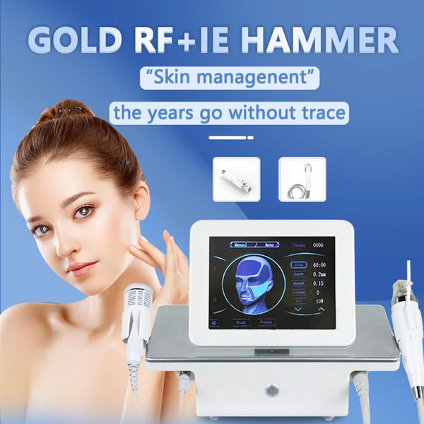 Macchina portatile 2 in 1 per rassodare la pelle Rf microneedling Le rughe rimuovono il ringiovanimento della pelle Macchina a radiofrequenza facciale frazionata Le rughe rimuovono i pori termoretraibili