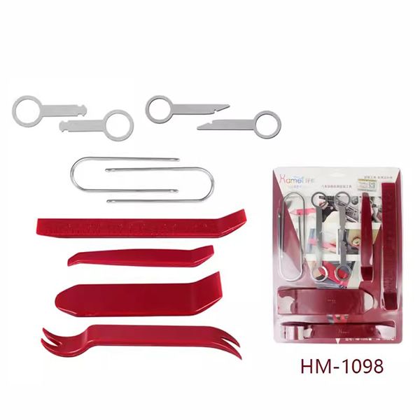 10-teiliges Werkzeug-Set zum Entfernen von Verkleidungen für Auto-Hebel, Panel-Tür, Fahrzeug-Armaturenbrett-Radio-Audio-Installer HM-1098