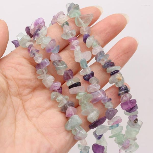 Perline Pietre semipreziose naturali Ghiaia di fluorite per creazione di gioielli Accessori per orecchini bracciale collana fai da te Commercio all'ingrosso