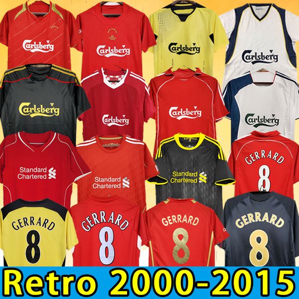 Dalglish Heskey Mens Retro Soccer Jerseys Fowler Gerrard Torres Kuyt Home Away Football Shirt Suarez McManaman 09 10 11 12 14 15 2001 2002 2004 2005 2011 2011 01 02