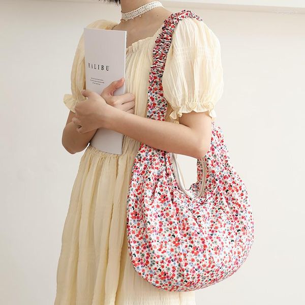 Bolsas de compras 2023 moda floral design floral bolsa de ombro feminina bolsa de mão casual