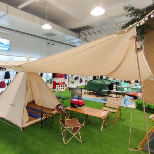 Barracas de abrigos ao ar livre camping piquenique à prova de chuva protetor solar guarda-sol, grande tenda de acampamento de luxo índia lona de algodão tenda de sino com céu