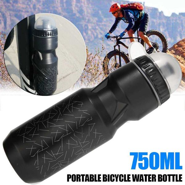 Garrafa de água 750 ML Mountain Bike Ciclismo Água Beber Garrafa de Esportes Ao Ar Livre de Plástico Portátil Conveniente Chaleira Drinkware CSV