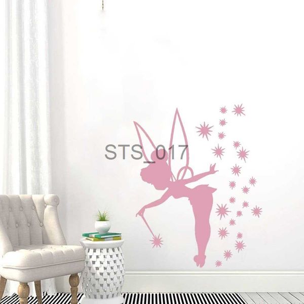 Outros adesivos decorativos crianças crianças pequena fada sinal adesivo de parede vinil arte design poster mural meninas quarto removível adesivos decoração