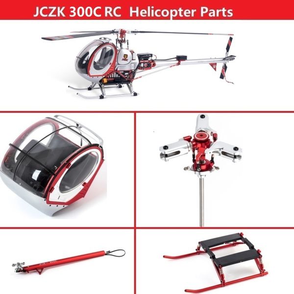 Parça Aksesuarları JCZK 300C RC Helikopter Yedek Kabin Ana Rotor Kafa Kuyruk Assy İniş Dişli 230711