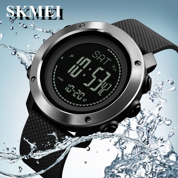 Skmei Outdoor Sports 30 млн. Плавание поднимает высот давление на дистанцию ​​компас шпагат штук -шток военный армия Электронные часы