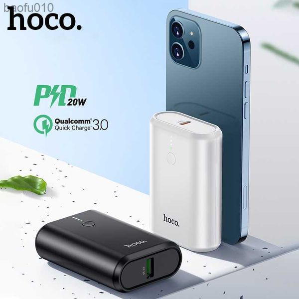 Hoco PD20W QC3.0 2.0 Быстрая зарядка мощности 10000 мАч для iPhone 12 13 Pro Max USB Type C Внешнее зарядное устройство для xiaomi L230712