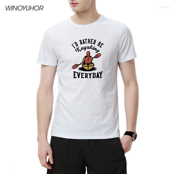 Erkek Tişörtleri Kaymak T-Shirt Erkek Olmak İstiyorum Komik Kayan Pamuk Üstler Kürek Kirpik Spor Giyim Yaz Kısa Kollu Tshirt