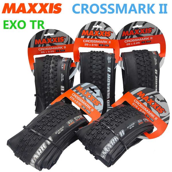 Bisiklet Lastikleri Maxxis Crossmark II exo tr mtb bisiklet lastik katlanabilir m344ru 26x2.25 27.5x2.1/2.25 29x2.1 29er 29er 29*2.25 Bisiklet Lastikleri Pneu Tubeless HKD230712