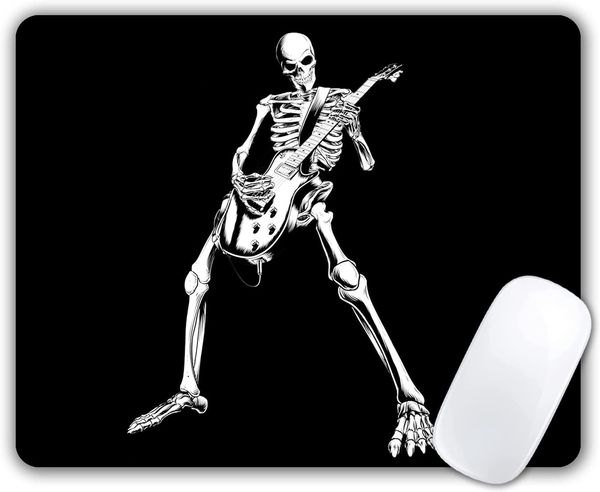 Rock Skeleton Design Personalizado Escritório Mousepad Lavável Lycra Pano PC Laptop Mouse Pads com Base de Borracha Antiderrapante