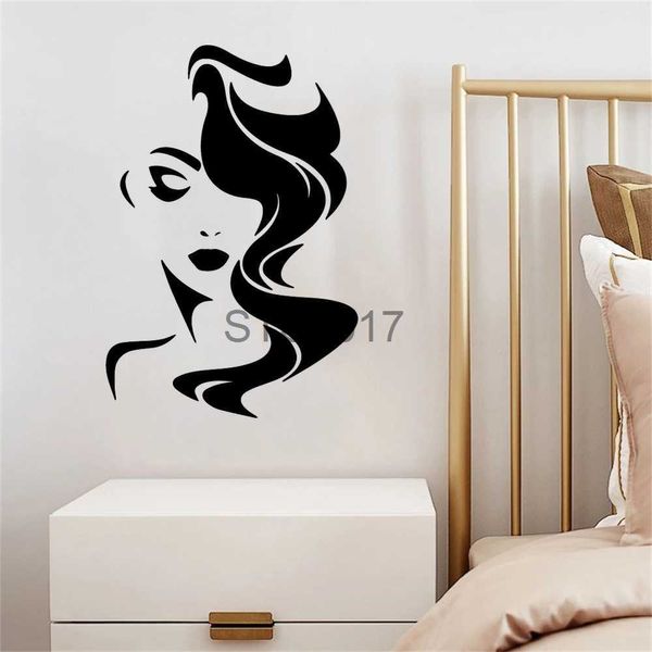 Outros adesivos decorativos Morden Adesivo de parede Sexy Women Vinyl Wall Decals For Beauty Salon Decor Art Wallstickers Girl Room Decal Vinyl Stickers x0712