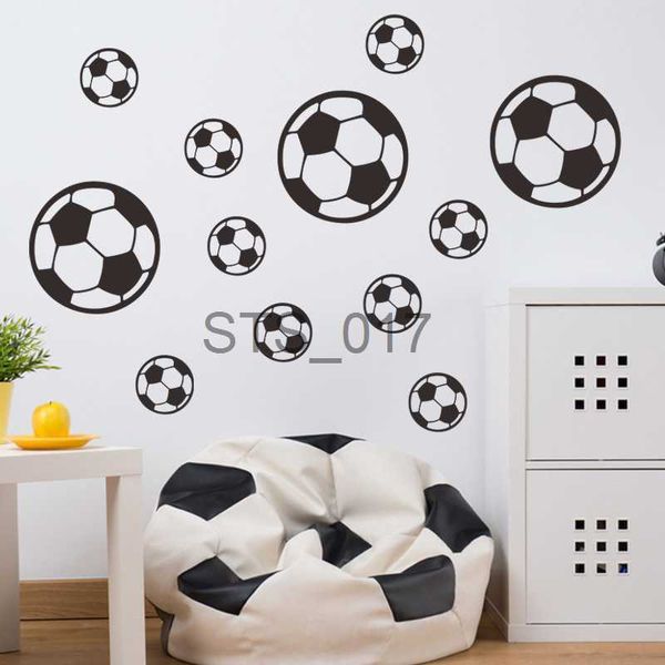 Outros adesivos decorativos personalizados futebol futebol basquete adesivos de parede esportes meninos quarto arte adesivos de parede para quartos de crianças decoração de berçário x0712