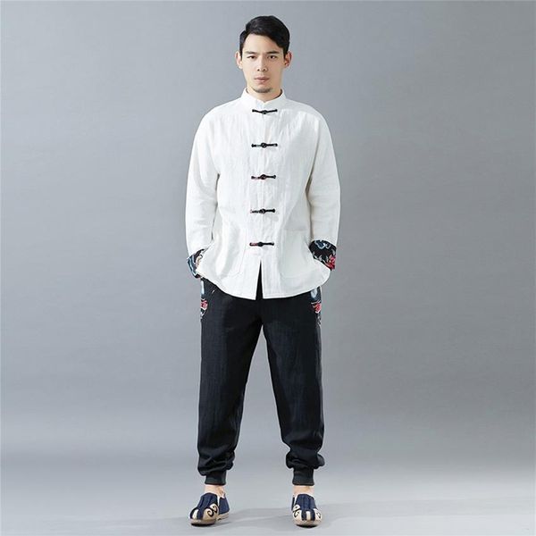 Traditionelle chinesische Kleidung für Männer Shanghai Tang Orientalische Kleidung Chinesische Jacke Kung Fu Kleidung Männliche Kleidung KK3106275q