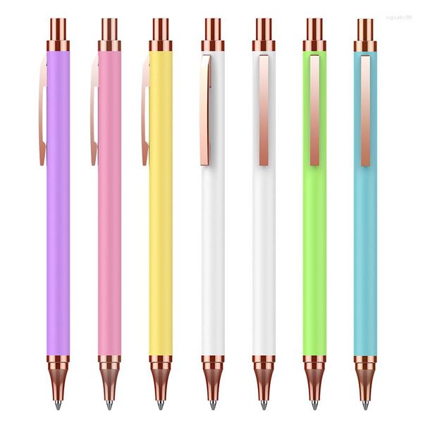 Penna a sfera promozionale in acciaio inossidabile di alta qualità con penna a sfera in metallo multi colore 200 pz/lotto con logo laser cliente