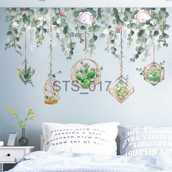 Outros adesivos decorativos Folhas de árvores Adesivos de parede Decoração faça você mesmo Folha de planta verde Decalques de parede para sala de estar Jardim de infância Berçário Cozinha Decoração de casa x0712